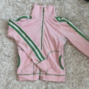 Juicy Couture Pink and Green Zip Up